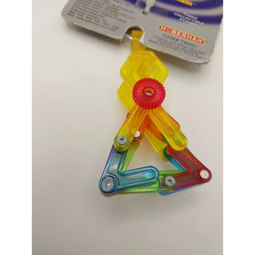 Hoberman Twiddle Stix Kinetic Keychain 1999 Snowflake Style New Sealed Toy